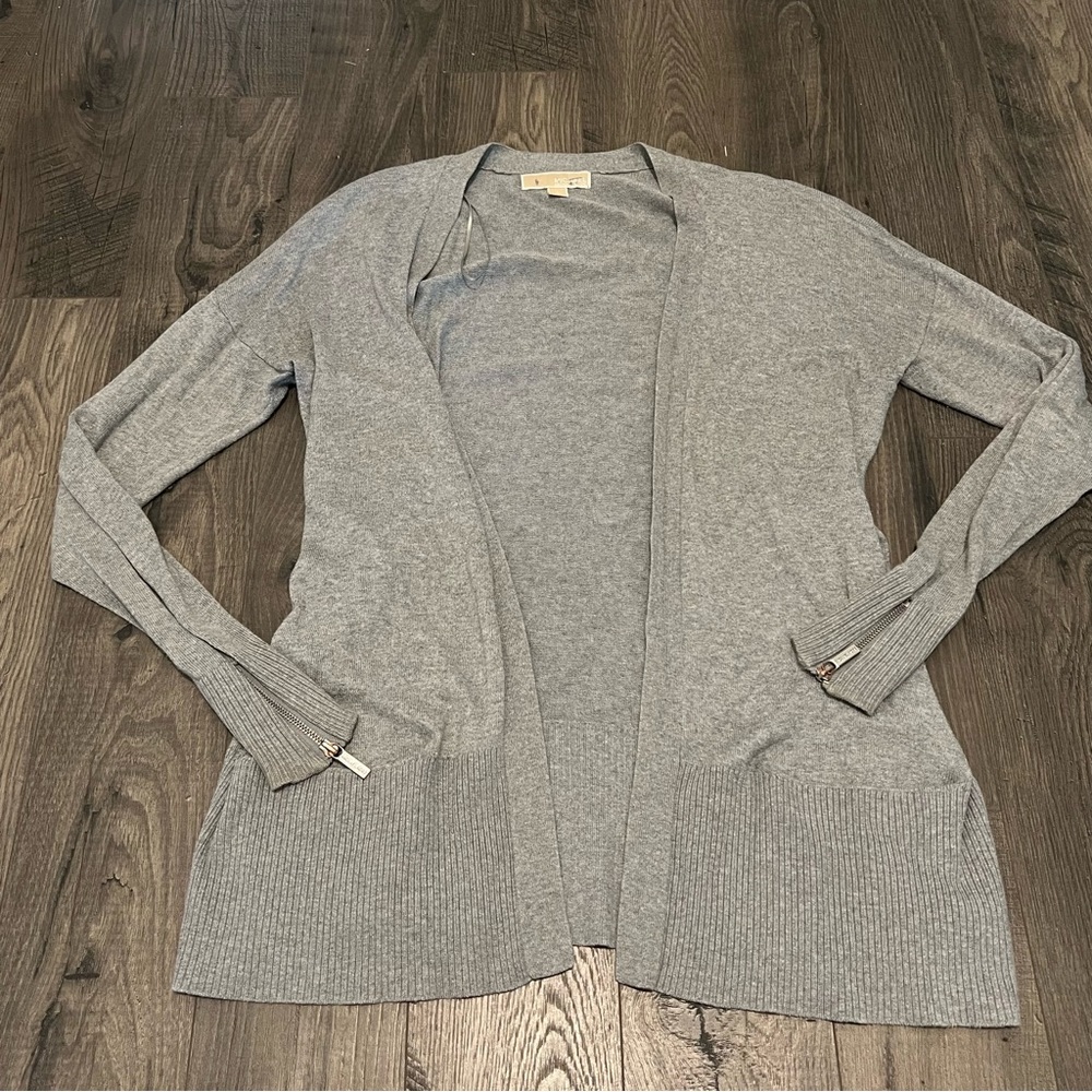 Michael Kors Gray Cardigan w/ Pockets Small
